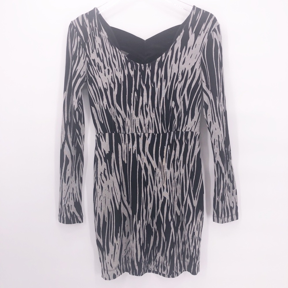 BCBGeneration Black And Grey Short Night Out Dress